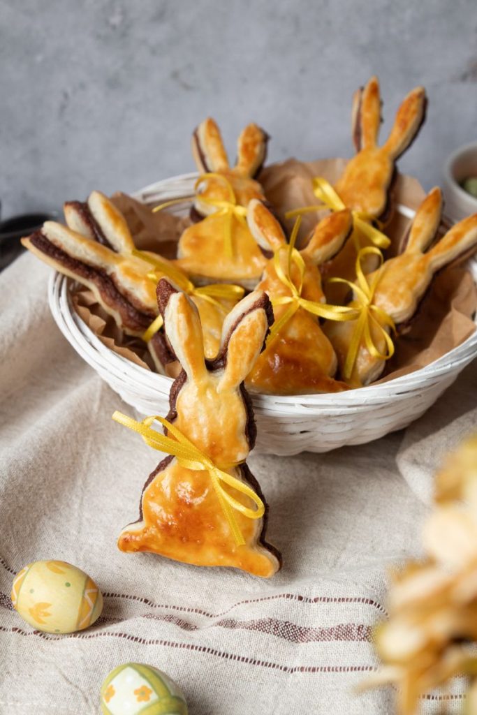 Blätterteighasen mit Nutella-Füllung