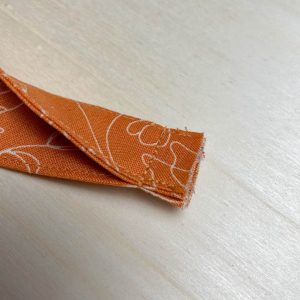 Schlüsselband-Ende zusammengenäht